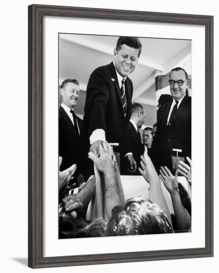 President John F. Kennedy, During His Western Trip to Inspect Dams and Power Projects-John Loengard-Framed Photographic Print