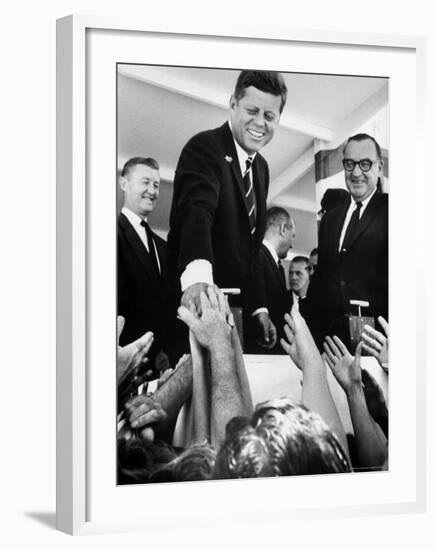 President John F. Kennedy, During His Western Trip to Inspect Dams and Power Projects-John Loengard-Framed Photographic Print