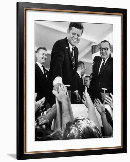 President John F. Kennedy, During His Western Trip to Inspect Dams and Power Projects-John Loengard-Framed Photographic Print