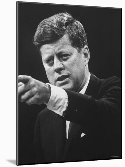 President John F. Kennedy During Press Conference-Joe Scherschel-Mounted Photographic Print