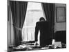 President John F. Kennedy in the Oval Office During the Steel Crisis-null-Mounted Photographic Print