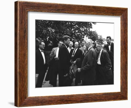 President John F. Kennedy Visits with Reporters-Stocktrek Images-Framed Photographic Print