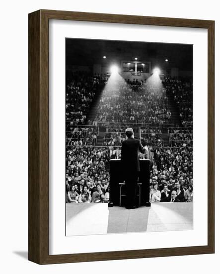 President John Kennedy Campaigns for Democrats in the Mid-Term Elections-null-Framed Photo