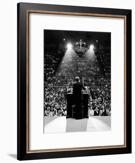 President John Kennedy Campaigns for Democrats in the Mid-Term Elections-null-Framed Photo