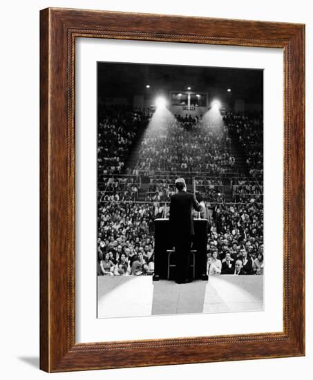 President John Kennedy Campaigns for Democrats in the Mid-Term Elections-null-Framed Photo