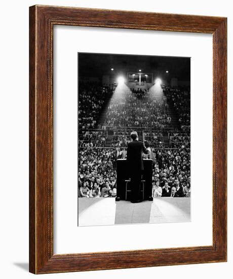 President John Kennedy Campaigns for Democrats in the Mid-Term Elections-null-Framed Photo