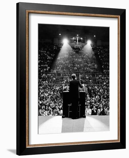 President John Kennedy Campaigns for Democrats in the Mid-Term Elections-null-Framed Photo