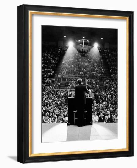 President John Kennedy Campaigns for Democrats in the Mid-Term Elections-null-Framed Photo