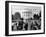 President John Kennedy in Front of the White House-null-Framed Photo