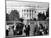 President John Kennedy in Front of the White House-null-Mounted Photo
