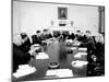 President John Kennedy Meets with His Cabinet-null-Mounted Photo