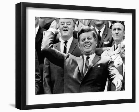 President John Kennedy Opens the Baseball Season-null-Framed Photo