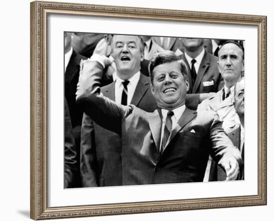 President John Kennedy Opens the Baseball Season-null-Framed Photo