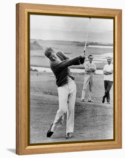 President John Kennedy Playing Golf at Hyannis Port. July 20, 1963-null-Framed Stretched Canvas