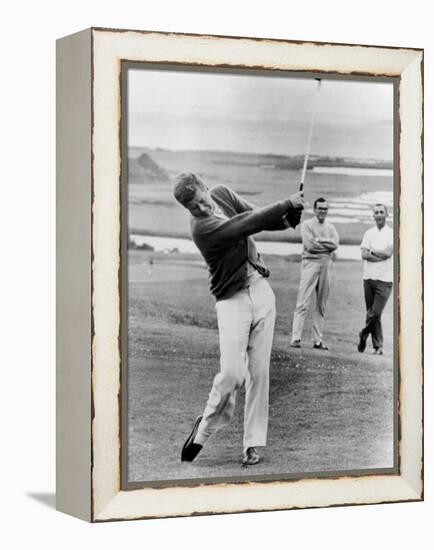 President John Kennedy Playing Golf at Hyannis Port. July 20, 1963-null-Framed Stretched Canvas