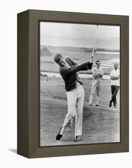 President John Kennedy Playing Golf at Hyannis Port. July 20, 1963-null-Framed Stretched Canvas