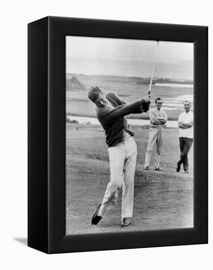 President John Kennedy Playing Golf at Hyannis Port. July 20, 1963-null-Framed Stretched Canvas