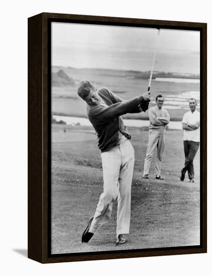 President John Kennedy Playing Golf at Hyannis Port. July 20, 1963-null-Framed Stretched Canvas