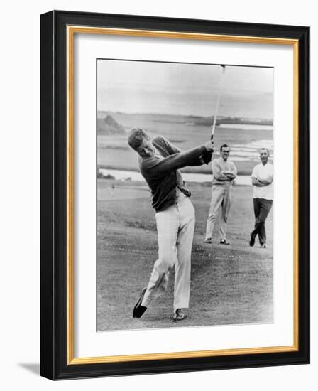 President John Kennedy Playing Golf at Hyannis Port. July 20, 1963-null-Framed Photo