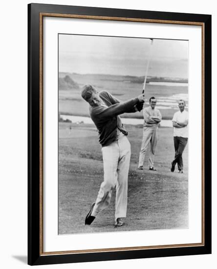 President John Kennedy Playing Golf at Hyannis Port. July 20, 1963-null-Framed Photo