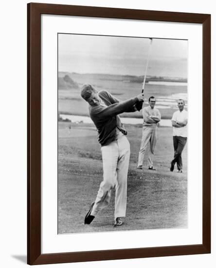 President John Kennedy Playing Golf at Hyannis Port. July 20, 1963-null-Framed Photo