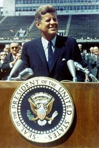 President Kennedy Speaking at Rice University, Sept. 9, 1962