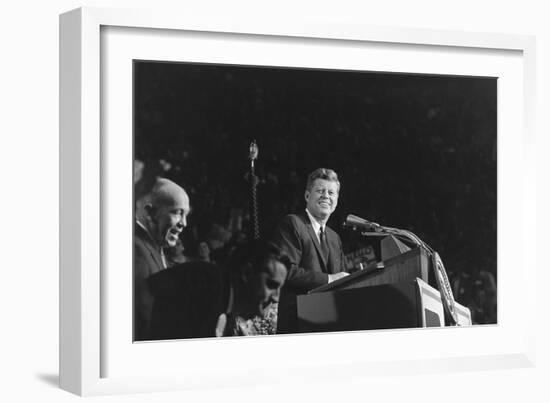 President Kennedy Speaks at 'Bean Feed' in Minnesota on Oct. 6, 1962-null-Framed Photo