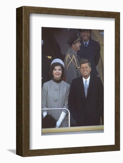 President Kennedy with First Lady Jackie at His Inauguration-Leonard Mccombe-Framed Photographic Print