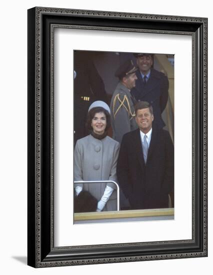 President Kennedy with First Lady Jackie at His Inauguration-Leonard Mccombe-Framed Photographic Print