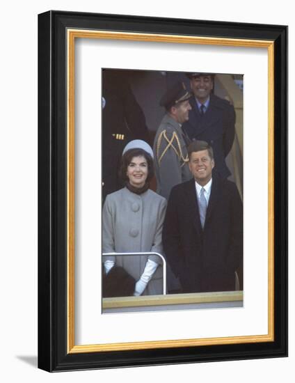 President Kennedy with First Lady Jackie at His Inauguration-Leonard Mccombe-Framed Photographic Print