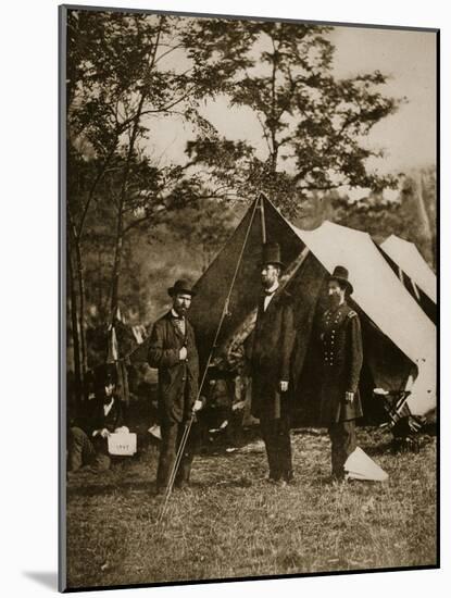 President Lincoln at Sharpsburg, October 1862-Mathew Brady-Mounted Giclee Print