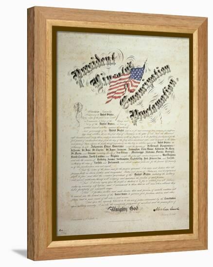 President Lincoln, Emancipation Proclamation, San Francisco-null-Framed Premier Image Canvas