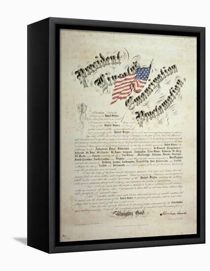 President Lincoln, Emancipation Proclamation, San Francisco-null-Framed Premier Image Canvas