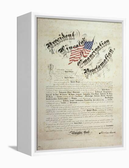 President Lincoln, Emancipation Proclamation, San Francisco-null-Framed Premier Image Canvas