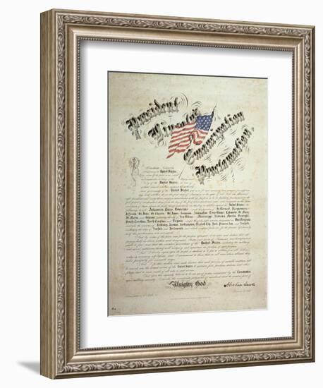 President Lincoln, Emancipation Proclamation, San Francisco-null-Framed Giclee Print