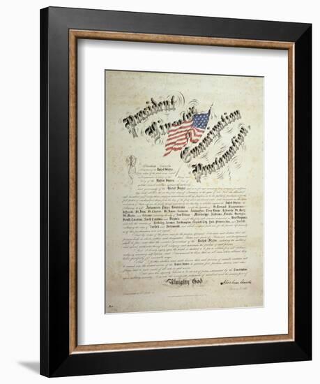 President Lincoln, Emancipation Proclamation, San Francisco-null-Framed Giclee Print