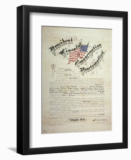 President Lincoln, Emancipation Proclamation, San Francisco-null-Framed Giclee Print