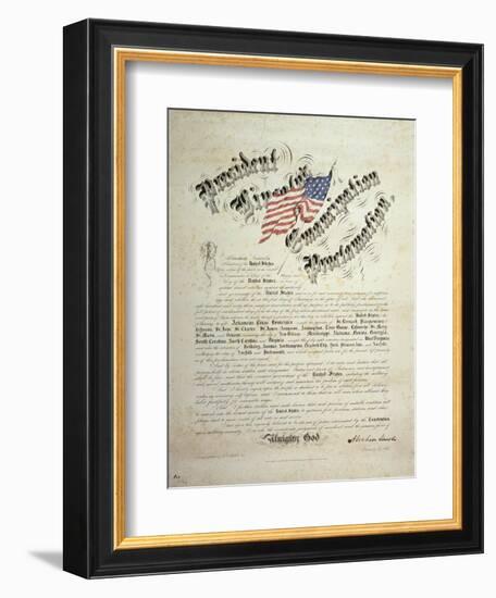 President Lincoln, Emancipation Proclamation, San Francisco-null-Framed Giclee Print