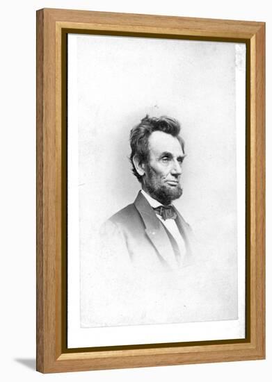 President Lincoln in the Last Week of His Life, 1865-Mathew Brady-Framed Premier Image Canvas