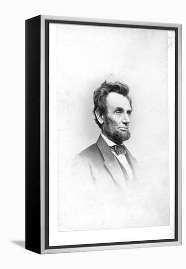 President Lincoln in the Last Week of His Life, 1865-Mathew Brady-Framed Premier Image Canvas