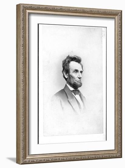 President Lincoln in the Last Week of His Life, 1865-Mathew Brady-Framed Photographic Print