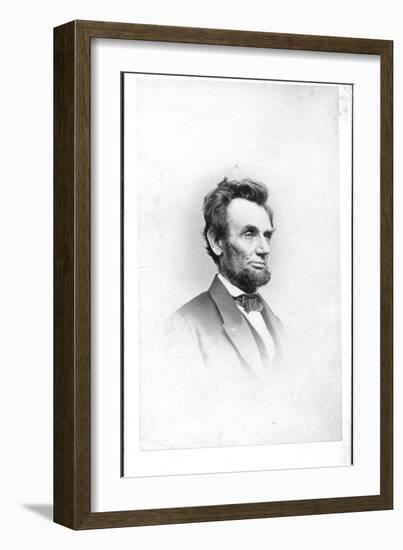 President Lincoln in the Last Week of His Life, 1865-Mathew Brady-Framed Photographic Print