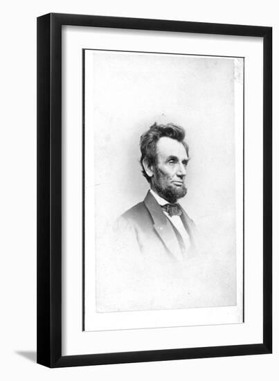 President Lincoln in the Last Week of His Life, 1865-Mathew Brady-Framed Photographic Print