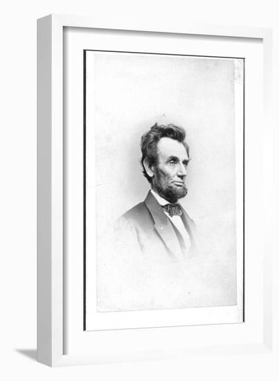 President Lincoln in the Last Week of His Life, 1865-Mathew Brady-Framed Photographic Print