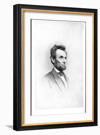 President Lincoln in the Last Week of His Life, 1865-Mathew Brady-Framed Photographic Print