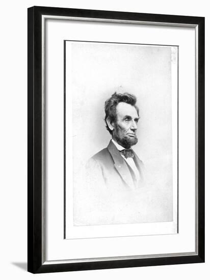 President Lincoln in the Last Week of His Life, 1865-Mathew Brady-Framed Photographic Print