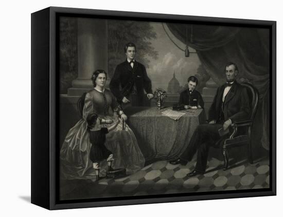 President Lincoln with His Family-Science Source-Framed Premier Image Canvas