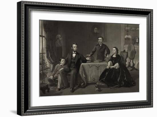 President Lincoln with His Family-Science Source-Framed Giclee Print