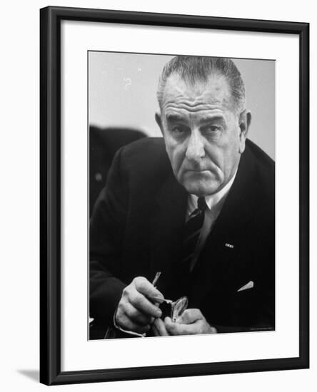 President Lyndon B. Johnson-Stan Wayman-Framed Photographic Print