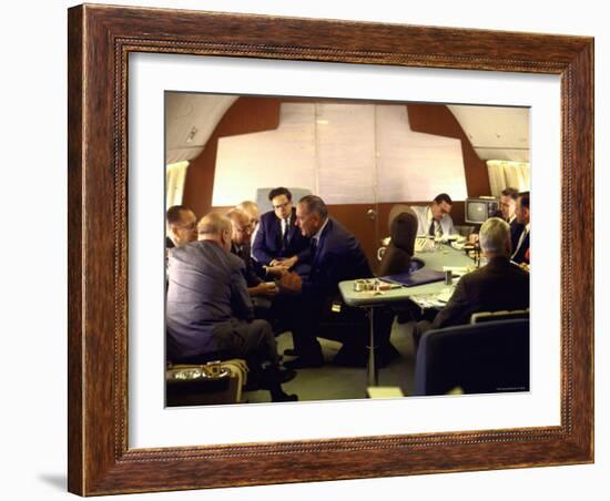 President Lyndon Johnson Talking with New York Congressmen-Bill Eppridge-Framed Photographic Print